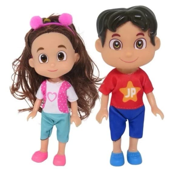 Kit Maria Clara E JP Bonecos 15Cm Brinquedo Infantil