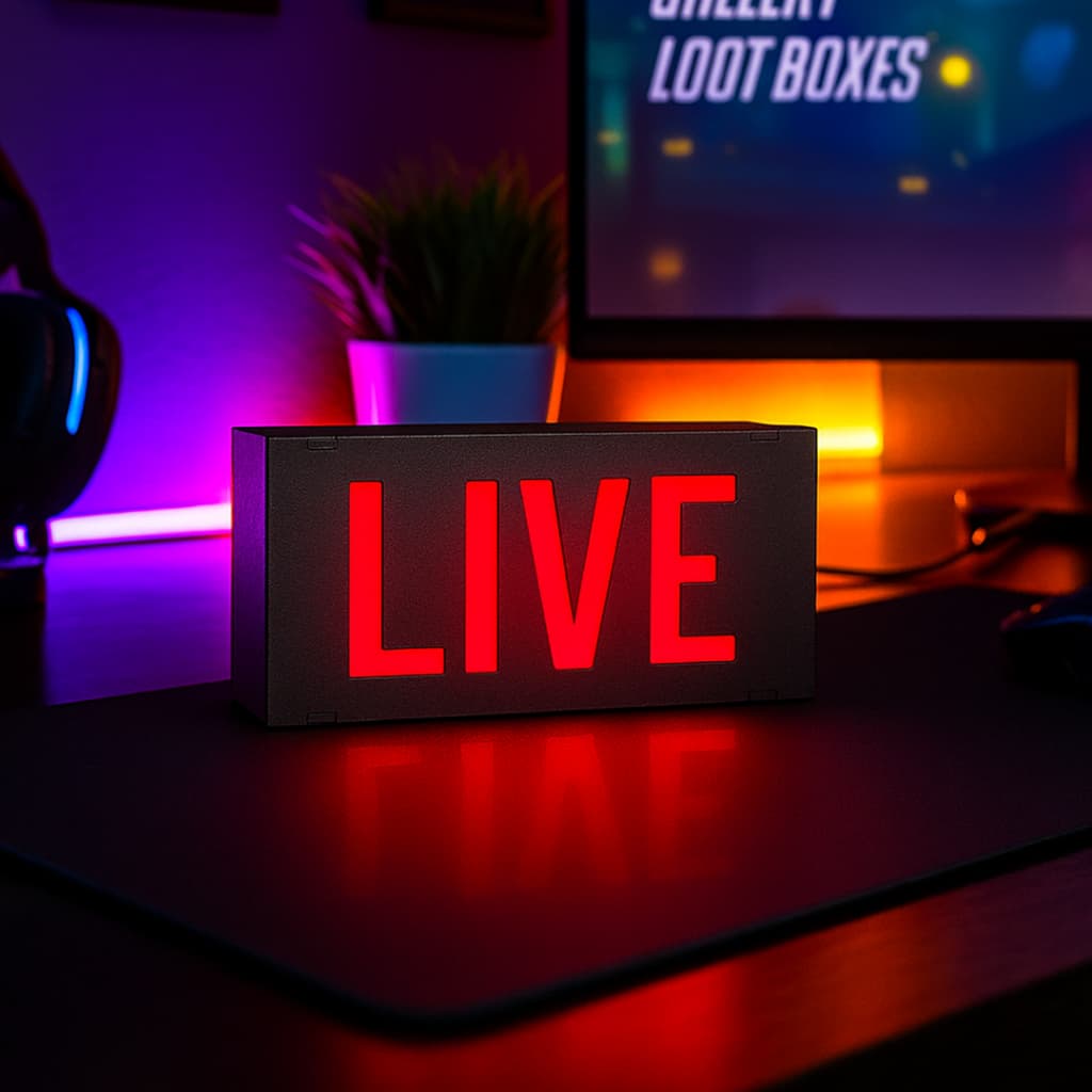 Luminária Youtuber Streamer Gamer Lives Vídeos Live Com Led Bivolt