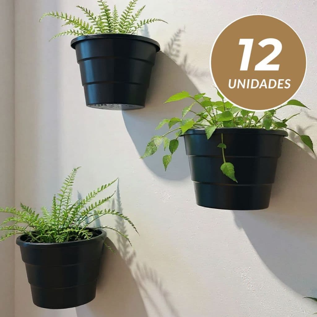 12 Unidades Vasos meia lua Plástico Decoração plantas flores Suculentas