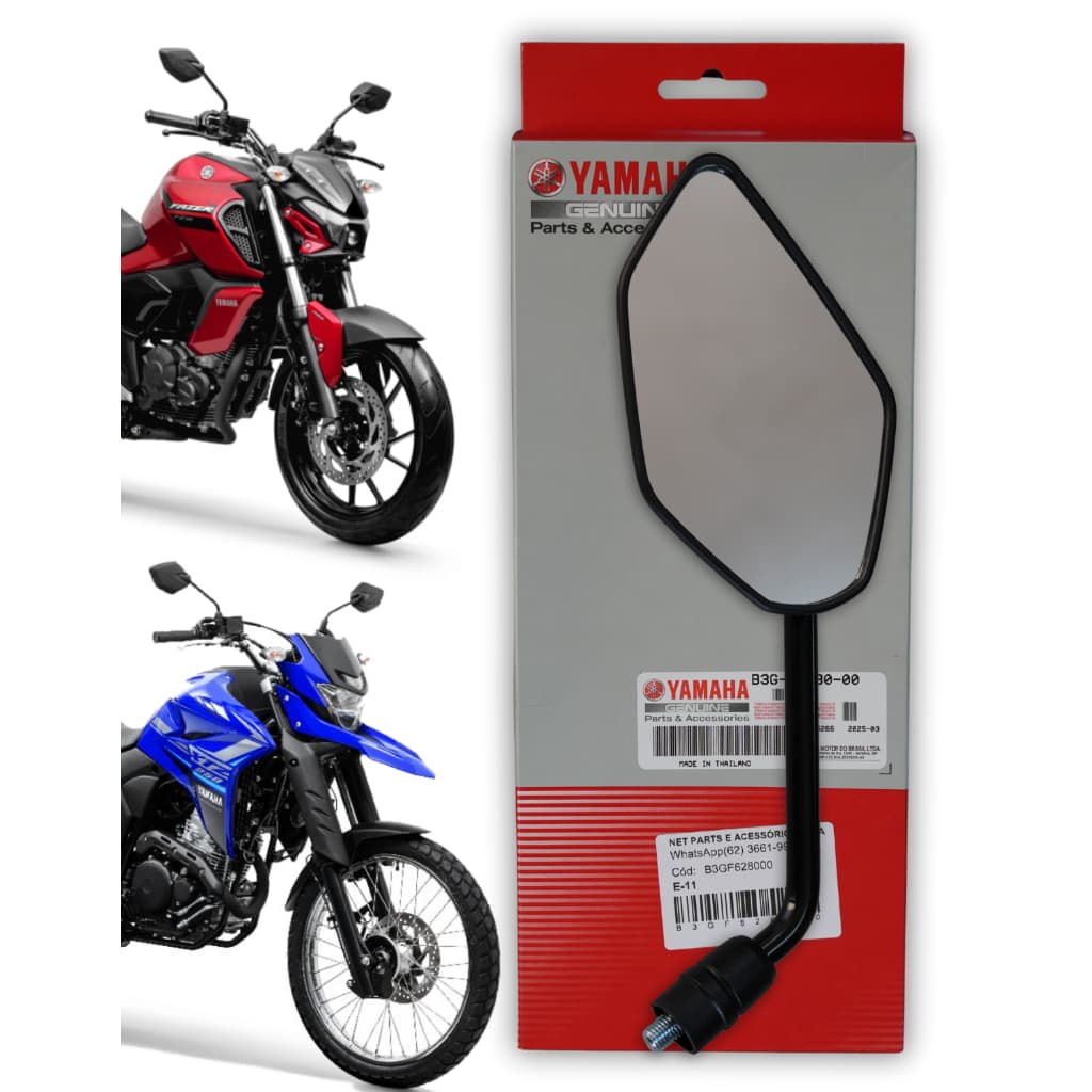 Espelho Retrovisor Esquerdo Lander 250 2020 a 2026 / Fz15 2023 2024 2025 2026 Original Yamaha