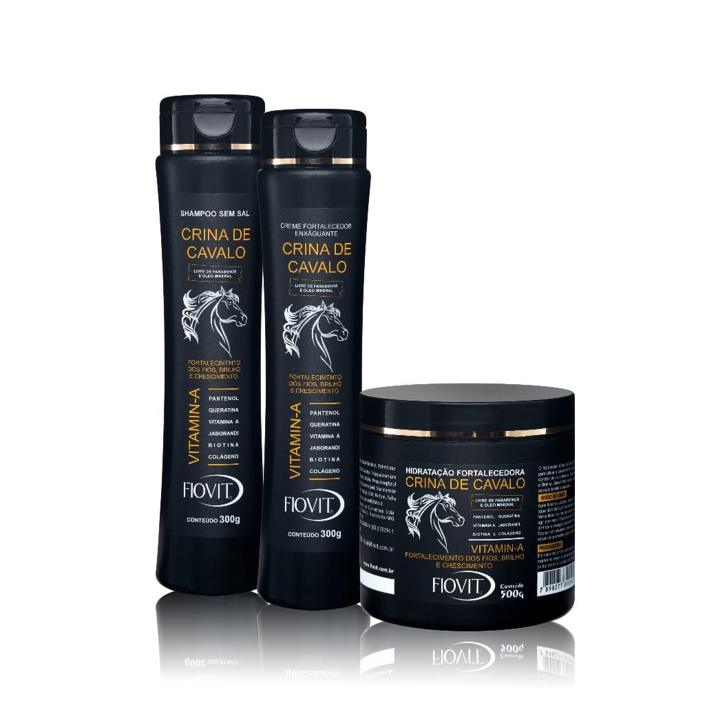 Kit Hidratação Shampoo Condicionador E Máscara Creme Fiovit