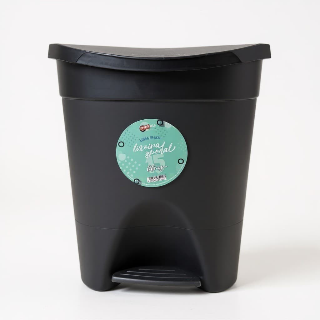Lixeira Multiuso com Tampa 15L – Perfeita para Cozinha, Banheiro ou Escritório