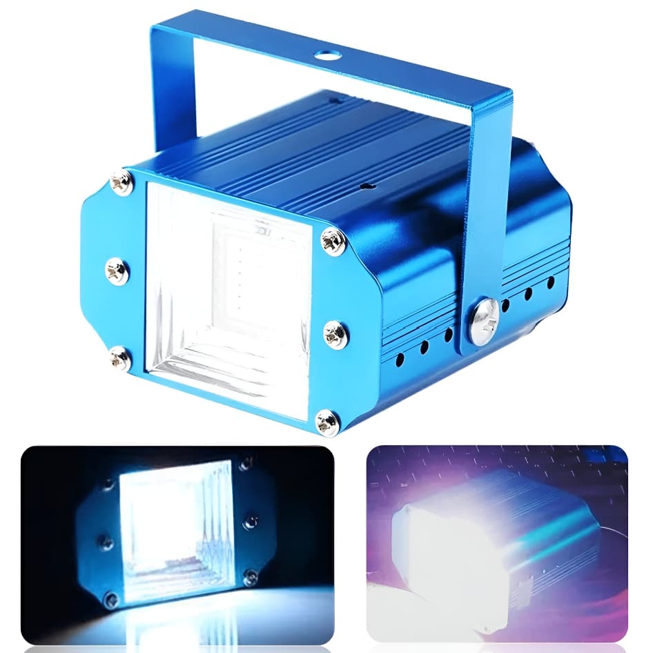 Mini Strobo Led Luz RGB Ou Luz BF Projetor Xênon 20w Festas Bivolt Branco Colorido Bar Dj Casa Ap