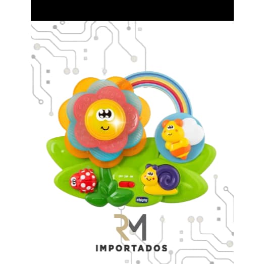 Brinquedo Infantil Flor Sensorial Musical Com Sons E Luz Chicco