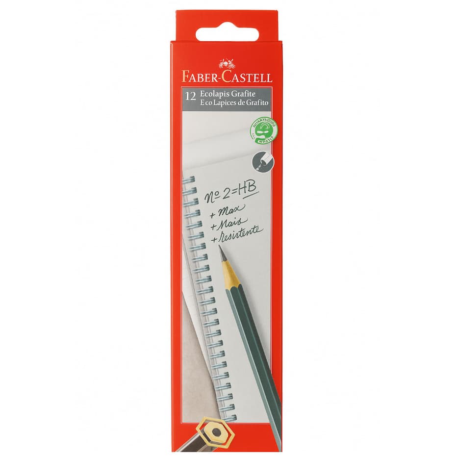 Lápis Grafite Faber-Castell Ecolápis Max Sextavado HB Nº 2 com 12 unidades