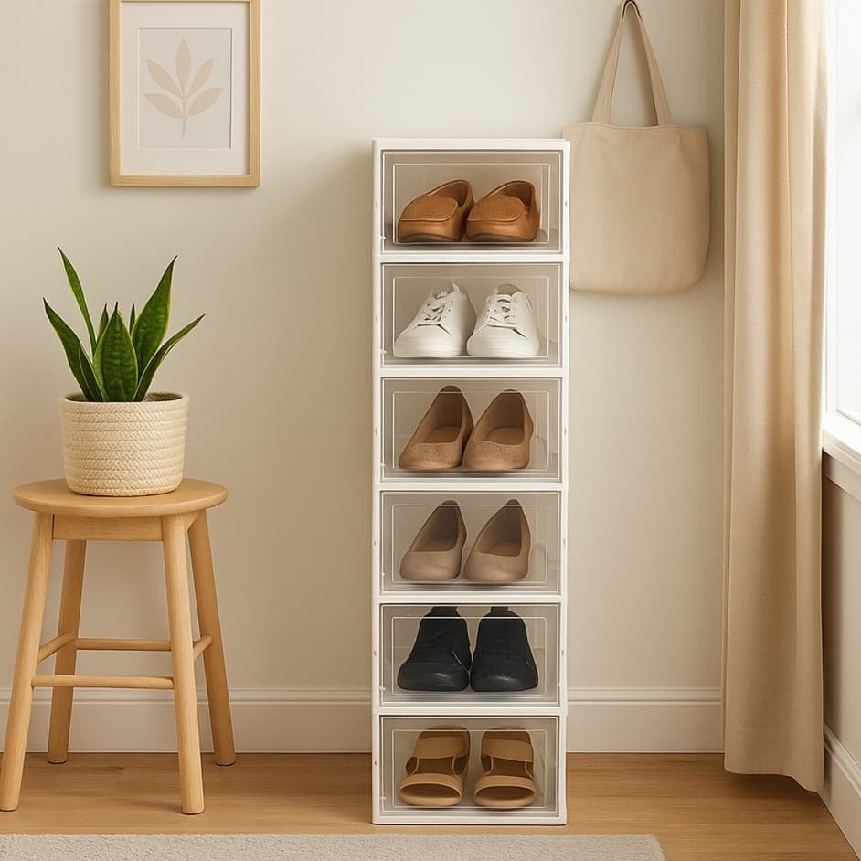 Sapateira Caixa Organizadora Sapatos 6 Camadas Desmontável Resistente