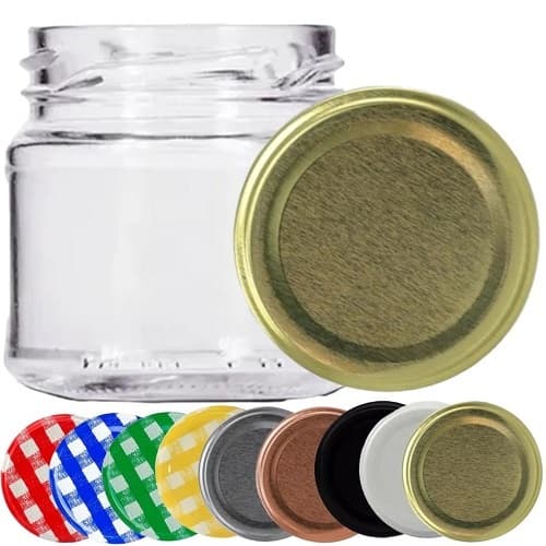 Kit de Potes de Vidro Mini-Belém 150 ml p/ Geléia Conserva Mel Velas Artesanato - Caixa c/ 4 ou 8 un