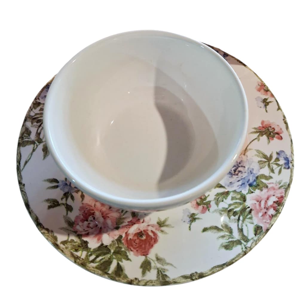 Bowl e prato sobremesa porcelana