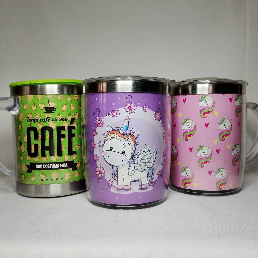 Caneca de alumínio com tampa