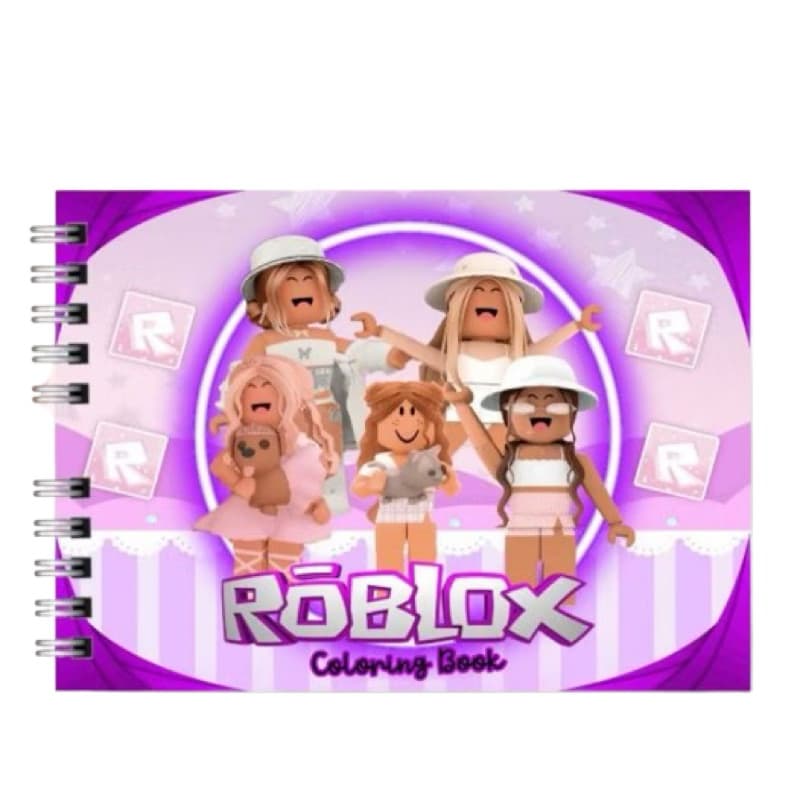 Livro de Colorir Roblox  – Capa Dura Brilhante 51 Páginas Premium