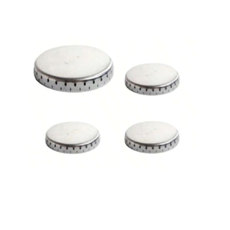 Kit com 4 Espalhadores Tampinha Queimador do Fogão Dako Supreme Luna Lumiere 1Grande 3 Pequenos