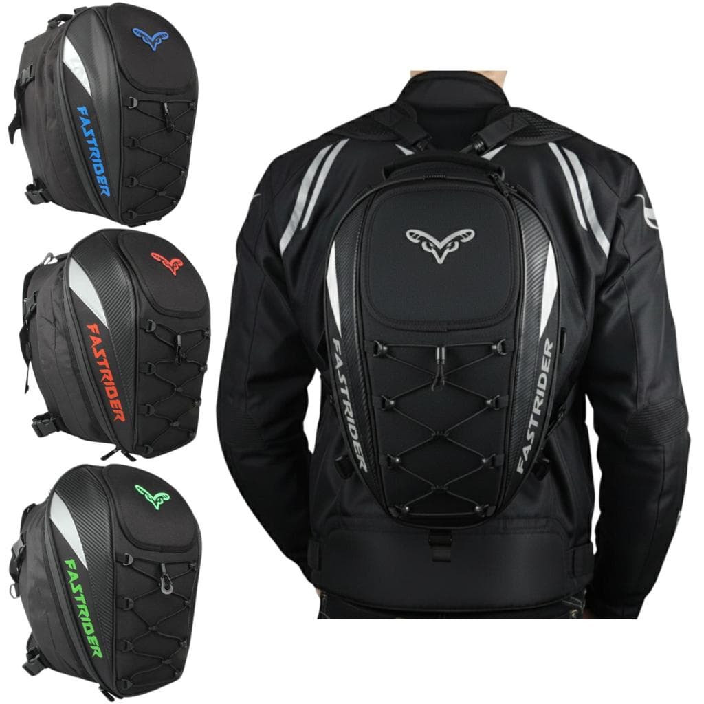 Alforge Traseiro Bolsa Moto Universal + Capa Impermeável 37L À Prova D'água Motocicletas Fastrider