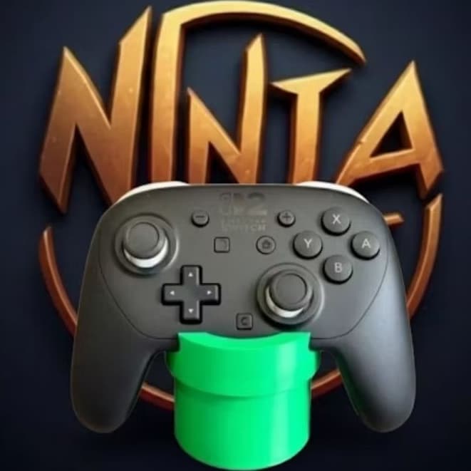 Suporte para controle Pro do Nintendo Switch 2 com formato de cano