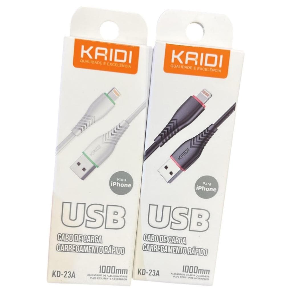 Cabo Carregamento USB para Tipo C , IPHONE , E ANDROID 1m Kaidi KD-TC30