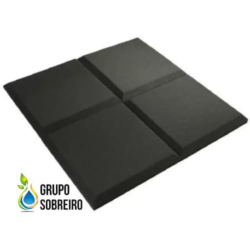 Espuma Acústica Anti Chamas 50 x 50 x 2cm - Lisa - 50 Placas