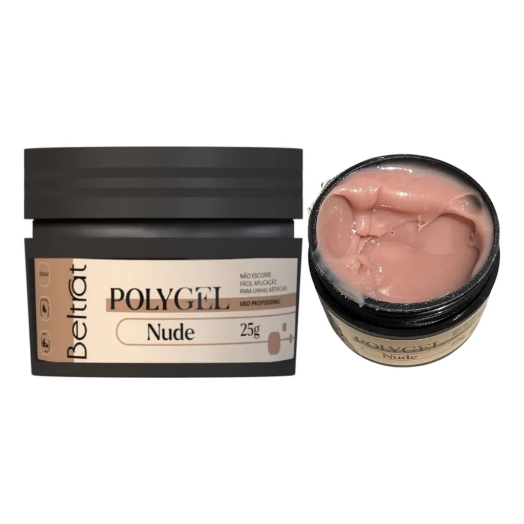 Polygel Nude Rose + Branco + Nude 25g Beltrat - Lançamento
