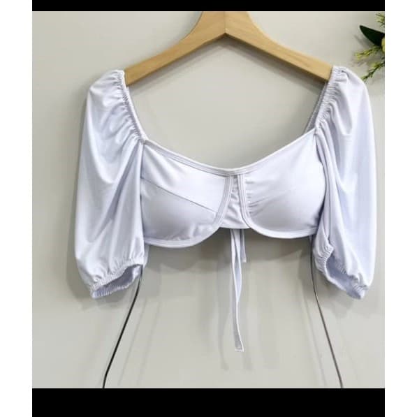 BLUSA FEEMENINA DETALHE NA FRENTE TESIDO SUPLEX COM BOJO 7 CORES DE VERAO