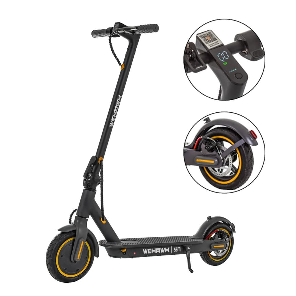 Patinete Elétrico 350W Bateria de Lítio 10Ah Autonomia até 35Km Dobrável Wehawk