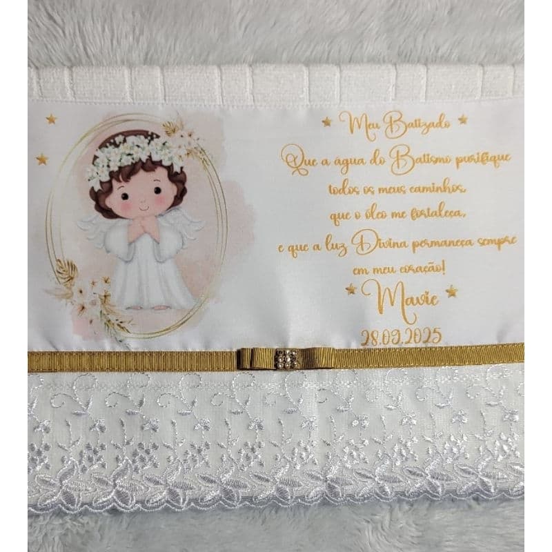 Toalha para Batizado Anjinho / Toalha Batismo