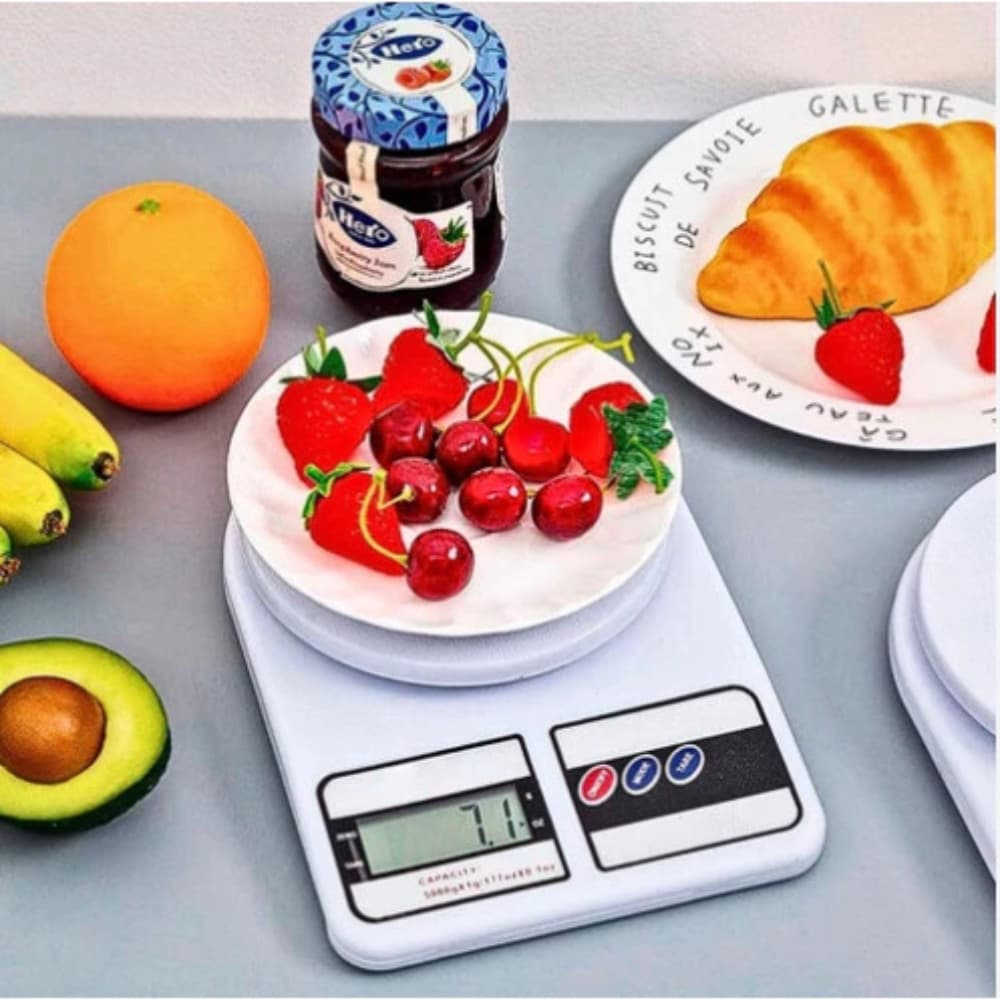 Balança de Cozinha Digital Alimentos Produtos  Desligamento Automático Precisão Compacta Eficiente