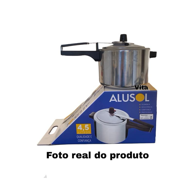 Panela de pressão 4,5 Litros - Fechamento Interno - Polida