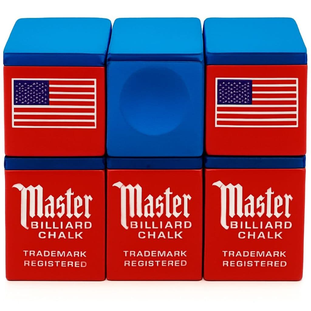 Giz para Sinuca Master Azul Qualidade Premium Snooker Bilhar Profissional - 24 unidades