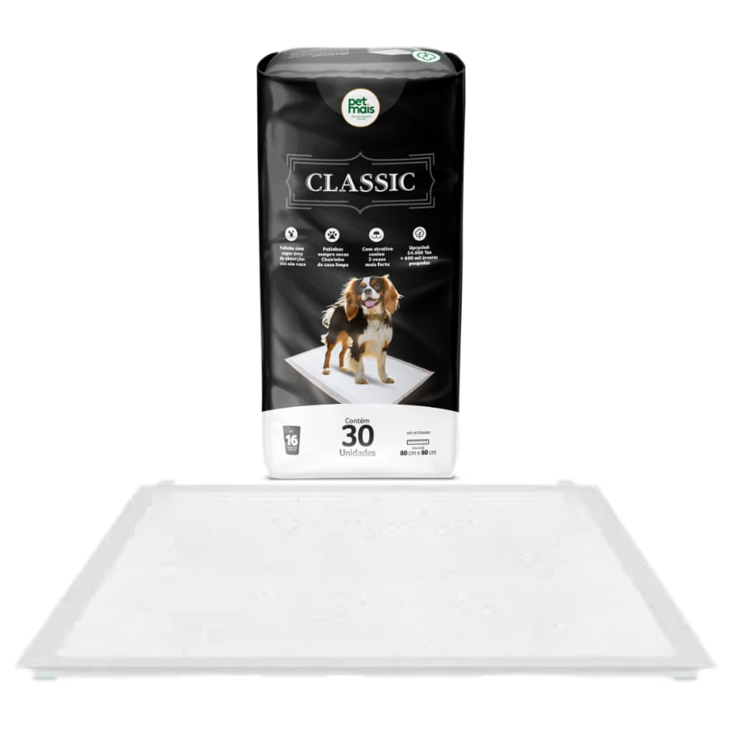 Tapete Higiênico Petmais Classic 30 unidades 90 x 60 cm Super Premium