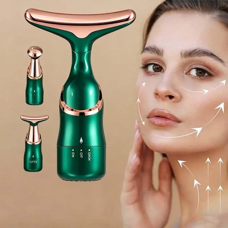 3 Em 1 Massageador Facial Lifting Skin Pescoço Massagem Lifting Introdutor-N7
