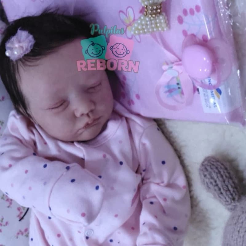 Bebê reborn Miranda  menina  realista cabelo fio a fio