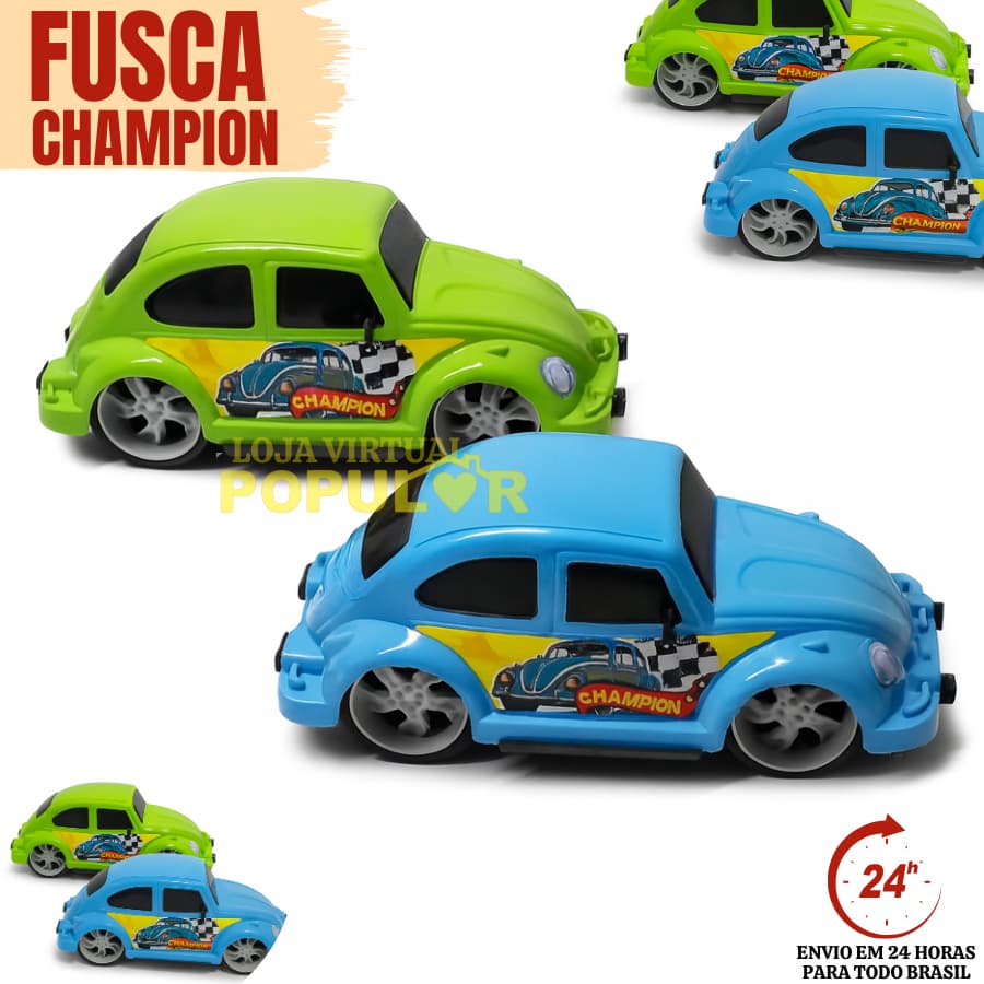 Carrinho Miniatura Fusca Champion Brinquedo de Menino
