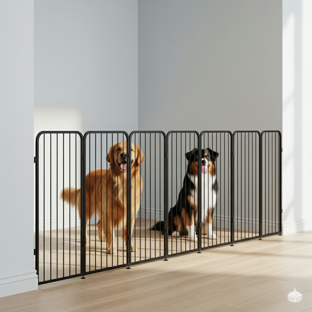 Cercado Pet Dobrável 98cm • Grade de Segurança em Aço para Cachorros Grandes