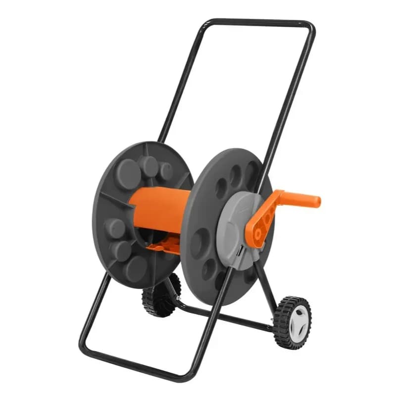 Suporte Enrolador De Mangueira Tramontina Jardim Rodas