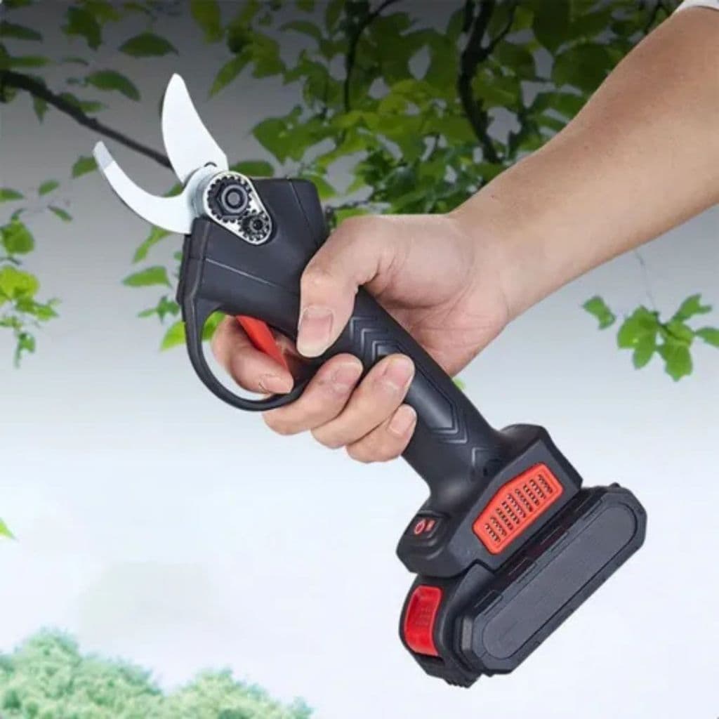 Tesoura Elétrica De Poda 48v Com 2 Baterias E Maleta Corte