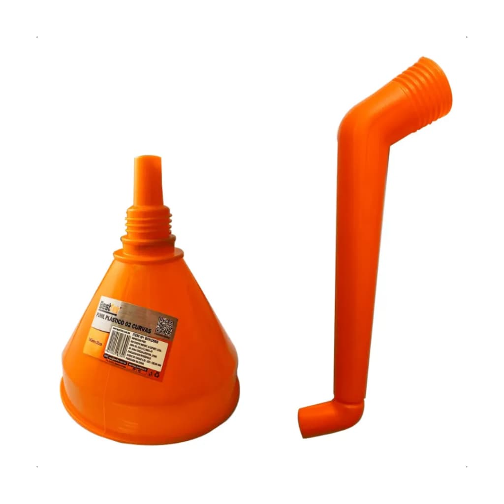 Funil Plástico 02 Curvas Bestfer Sem Vazamento