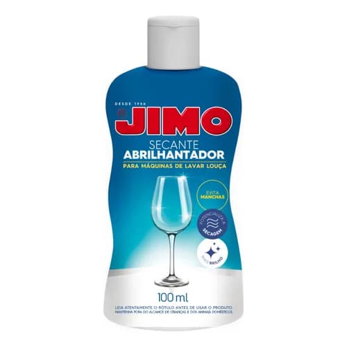 Abrilhantador Secante JIMO 100ml para Lava Louças - Brilho e Secagem