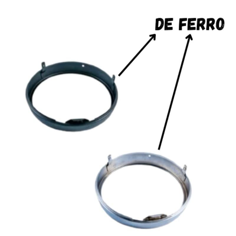 Aro de Farol Honda Titan e Fan 125 e 150(00-13), Preto e Cromado, ferro