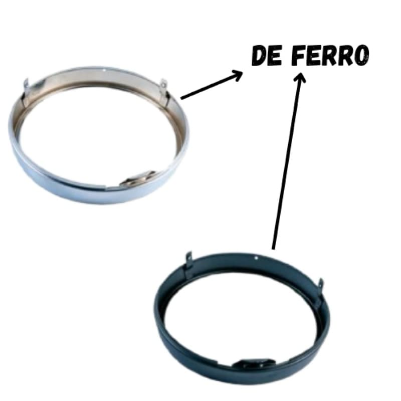 Aro De Farol CBX 250, Honda Twister(01-08), Preto e Cromado, ferro