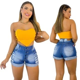 Short Jeans Destroyed Feminino Cintura Alta – Modelagem Perfeita, Moda Verão