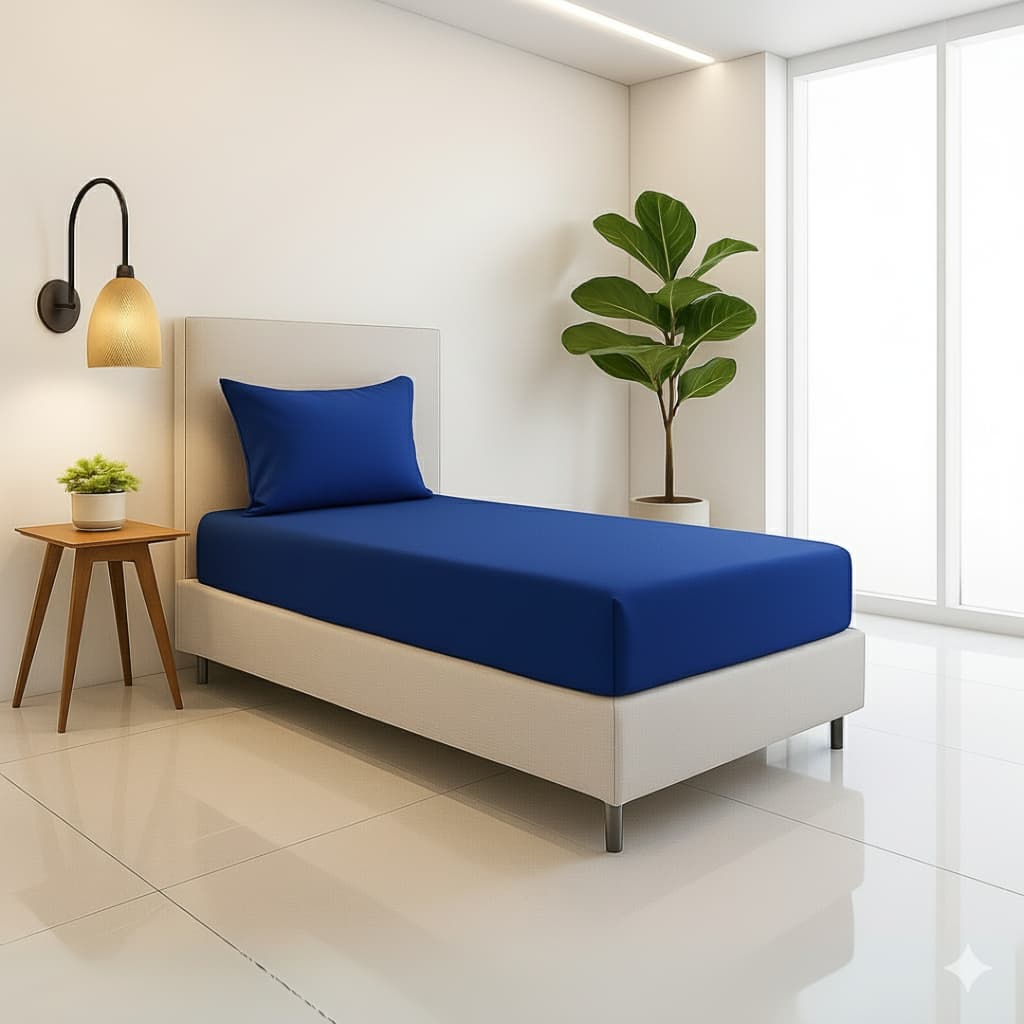 Lençol Solteiro Com Elástico Micropercal 400 Fios Alta Qualidade Toque De Pêssego Envio Rápido