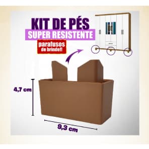 pé de Guarda Roupas, Armários para pequeno ou medio porte  -  Com 04  Parafuso por pé cod /22