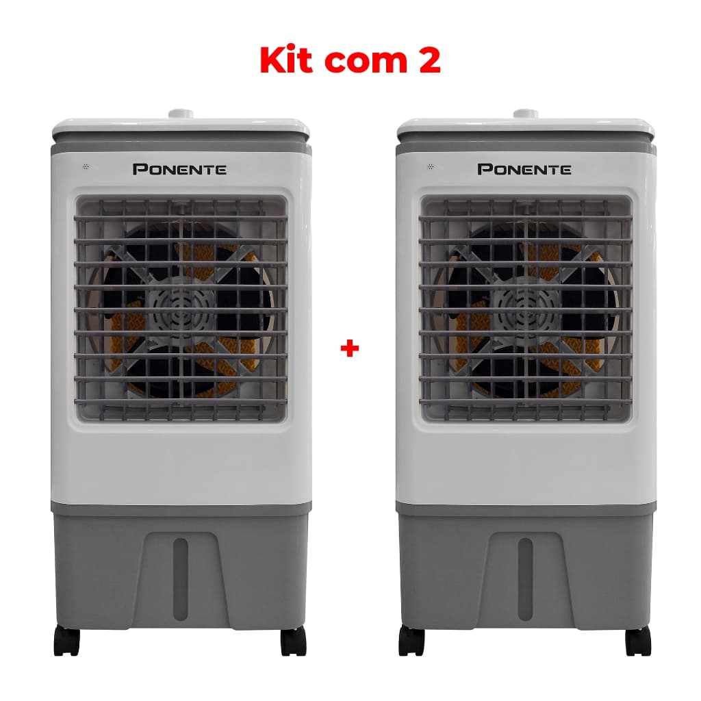 Kit 2 Climatizadores Ponente 20L CLIP20 Ideal para Ambientes Médios