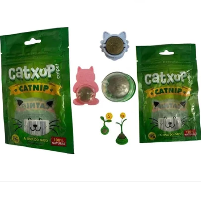 Brinquedo Para Gatos Atrativo Catnip Boton Erva do Gato Estimulante Natural e Saudável