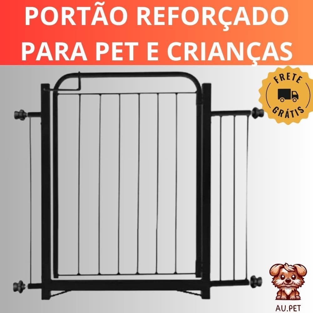 Portãozinho Para Pets Reforçado Grade de Proteção 78 a 82cm Branco