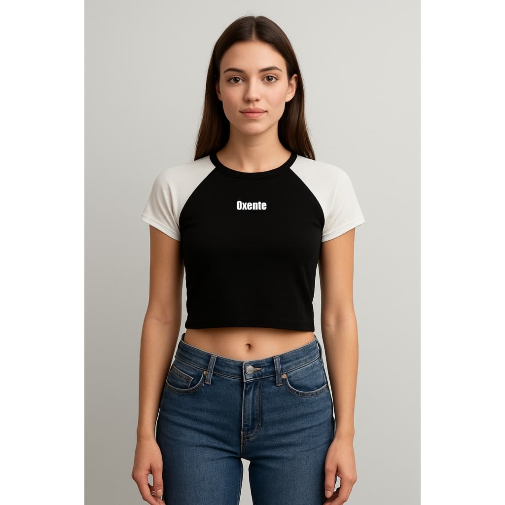 Cropped Raglan Top Feminino feminina menina croped desenho serie moda frase anime geek croppeds frase frases