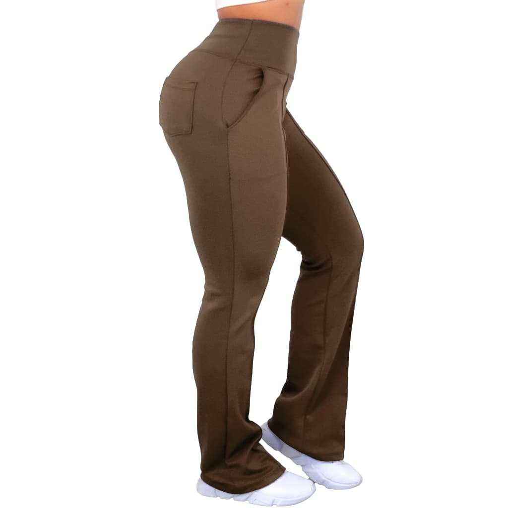 Calça Flare  Neoprene Quatro Bolsos  Ótima Qualidade Cero Transparência