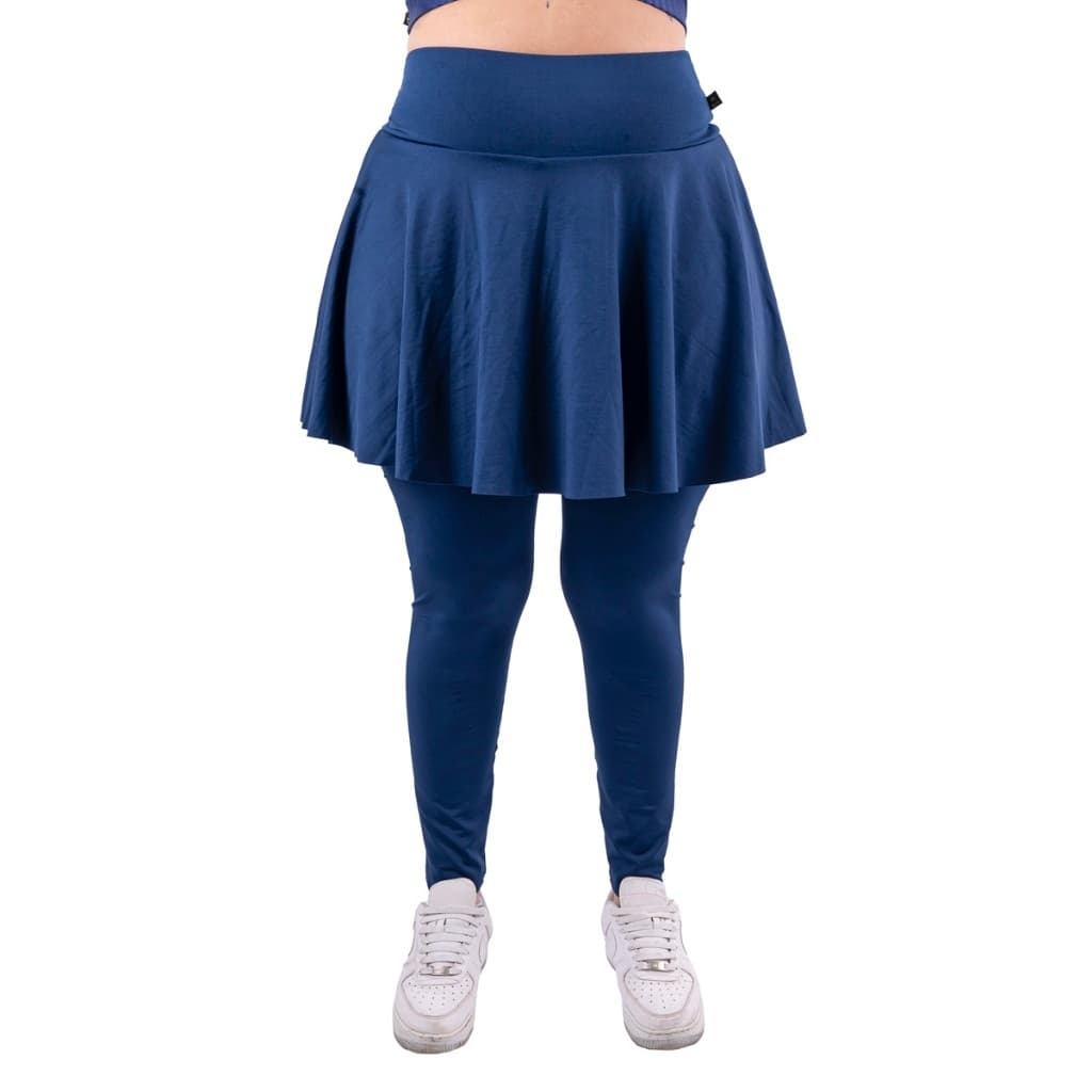 Calça Legging Saia Suplex Plus Size Alta Sustentação Academia Fitness