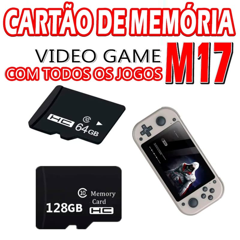 CARTÃO DE MEMORIA VIDEO GAME PORTATIL M17 - ORIGINAL DO GAME COM SISTEMA DE FABRICA E TODOS OS JOGOS