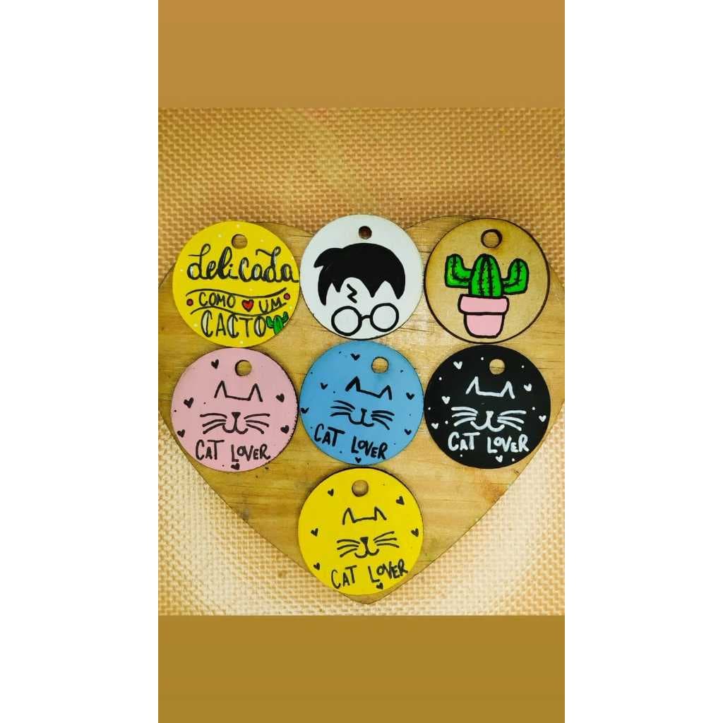 Kit com 5,10,20 e 30 chaveiros de mdf personalizados