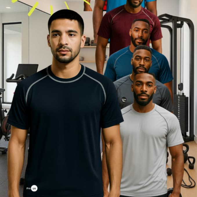 CamisetaUV+50Proteção Solar Masculina Dry Fit Esportiva Praia Corrida Pesca Slim Fit Casual Conforto