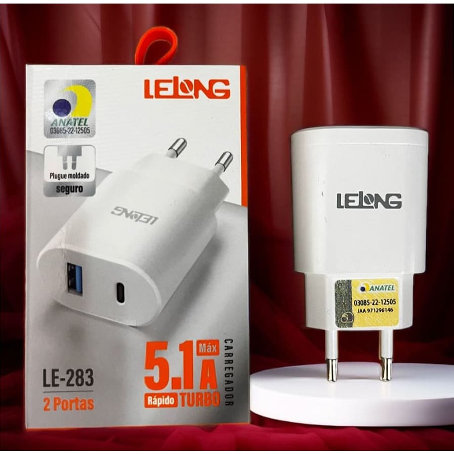 Carregador Tomada Turbo Plug Adaptador Fonte Usb 5v Bivol Saída Usb-c e Usb 5,1A